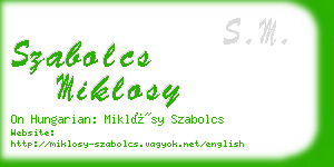 szabolcs miklosy business card